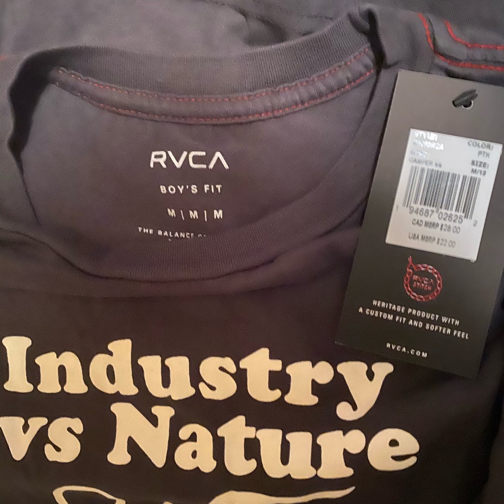 RVCA boys shirt size medium(12)